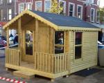 11' x 10' Log Style Summerhouse/Santa Hut (modified).